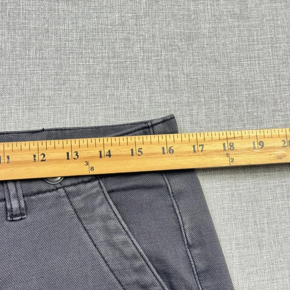 Pilcro Pants Womens‎ 27 Gray Chino Cotton Spandex Twill Wide-Leg Pockets Stretch